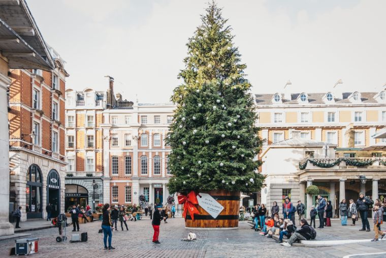 London at Christmas giant Christmas tree
